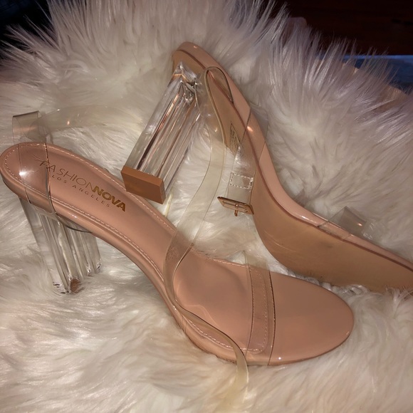 Fashion Nova Shoes - Glass slipper - chunky heel